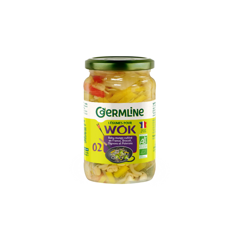 Mix légumes wok n°2: brocoli, oignons et poivrons en bocal 175g PNE