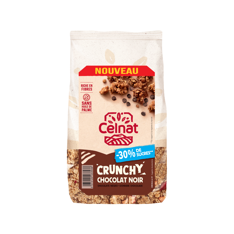 Crunchy chocolat noir -30% de sucres 400g