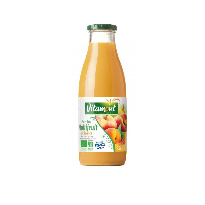 Pur jus multifruits de France (pomme, pêche, abricot) 75cl