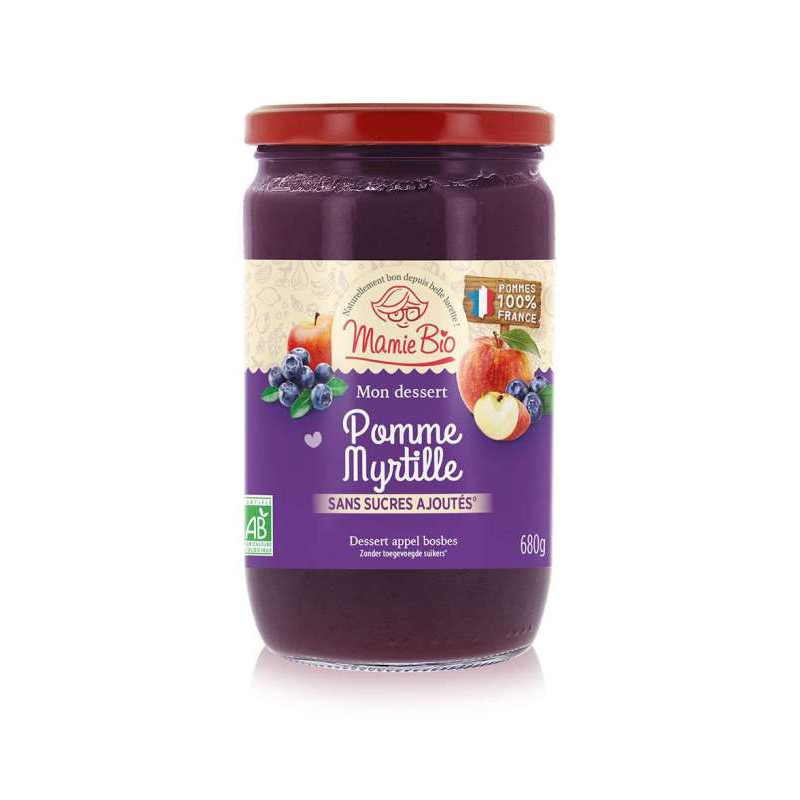 Dessert pomme myrtille 680g