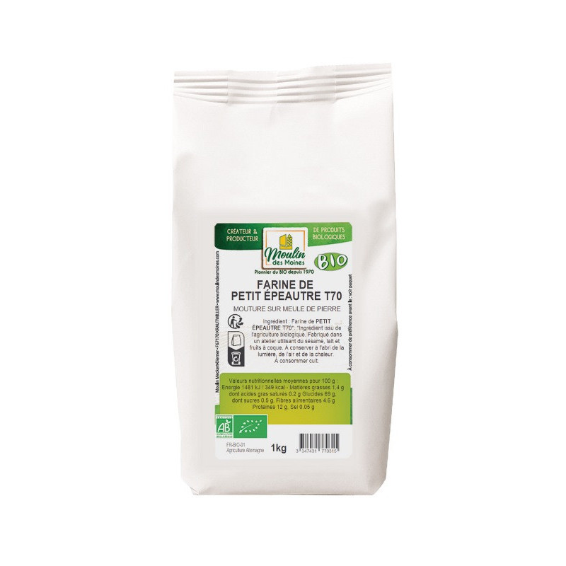 Farine de petit épeautre T70 blanche 1kg