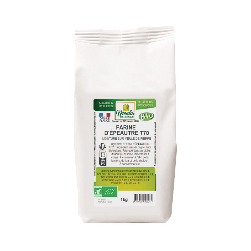 Farine d'épeautre blanche T70 1kg