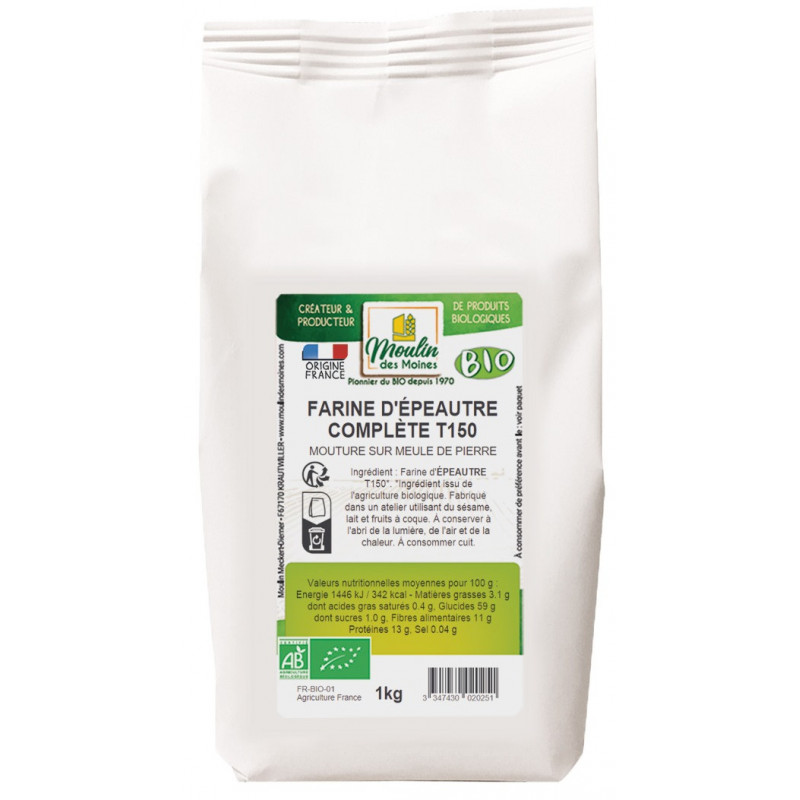 Farine d'épeautre complète T150 1kg