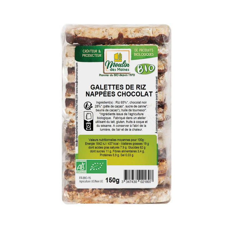 Galettes de riz nappées de cacao 150g