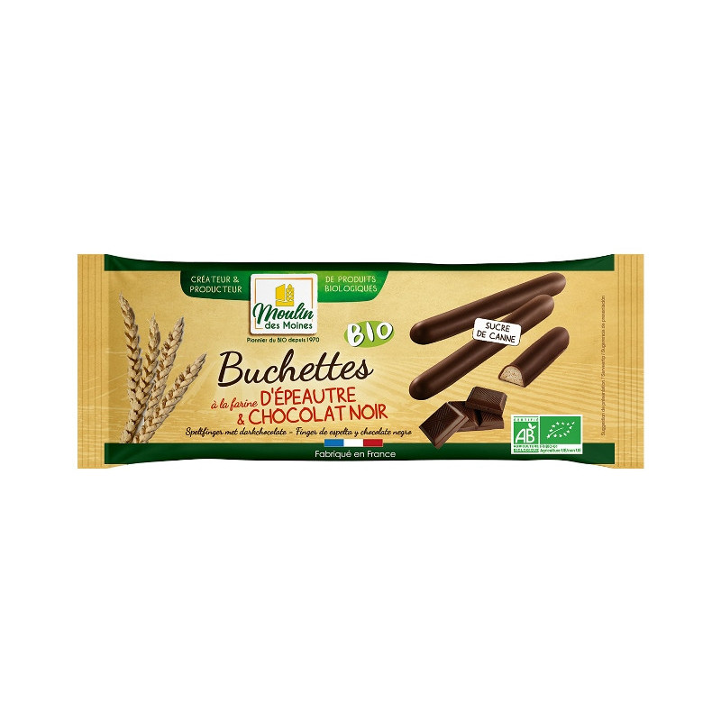 Bûchettes d'épeautre 100% au chocolat 150g