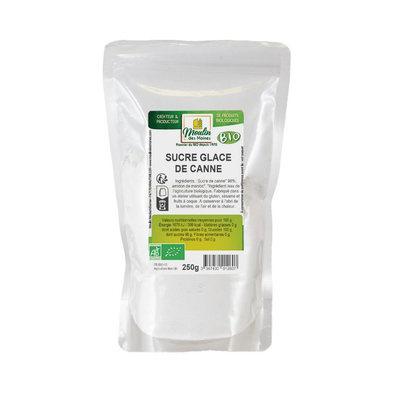 Sucre glace de canne 250g