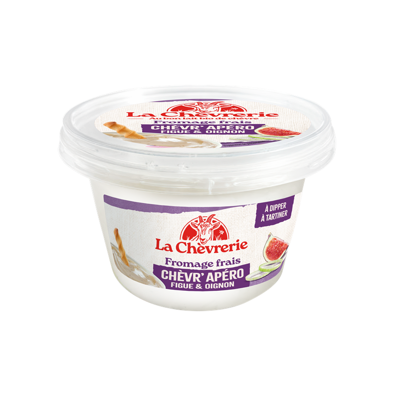 Chèvre frais onctueux figue oignon au lait pasteurisé 130g