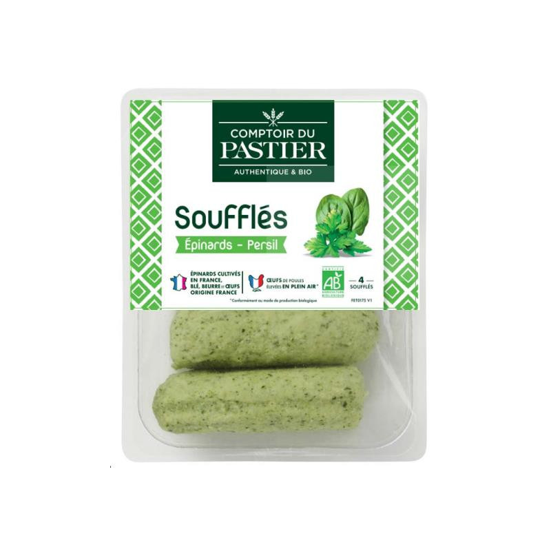 Soufflés aux épinards et persil type quenelle, (4x80g) 320g