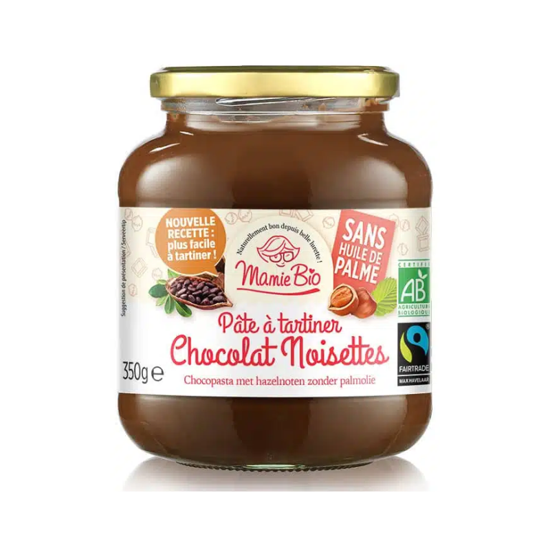 Pâte à tartiner noisette et cacao, sans huile de palme, 350g