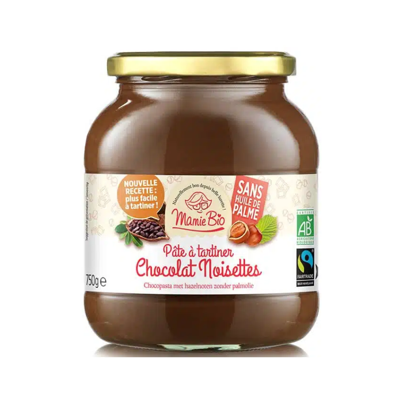 Pâte à tartiner noisette et cacao, sans huile de palme, 750g