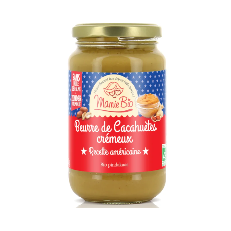 Beurre de cacahuètes crémeux, recette américaine 350g