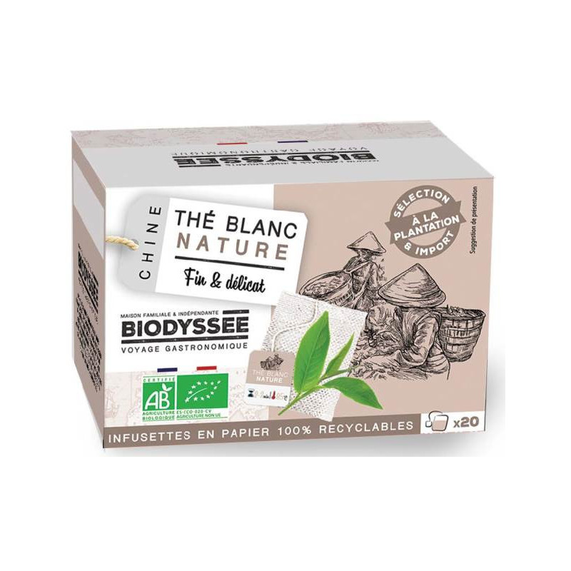 Thé blanc de Chine en infusette x20, 1.4g