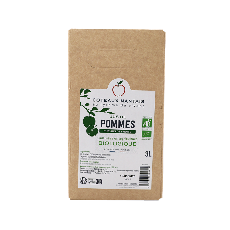 Jus de pomme France bib 3L