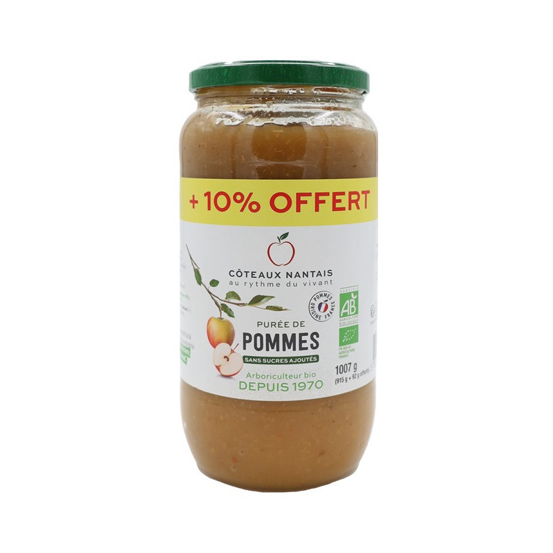 Purée de pomme 915g + 10% offert