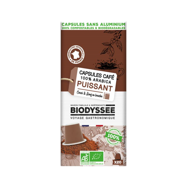 Café en capsule forte italien, compatible NESPRESSO 100% arabica 20x5,3g