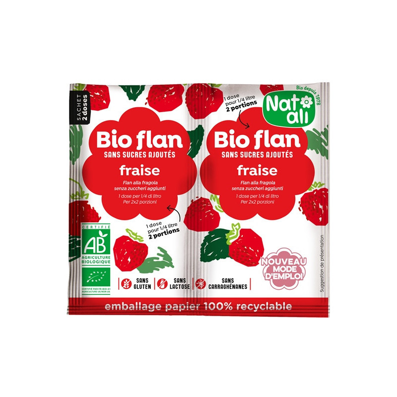 Bioflan fraise 2 x 1/4l