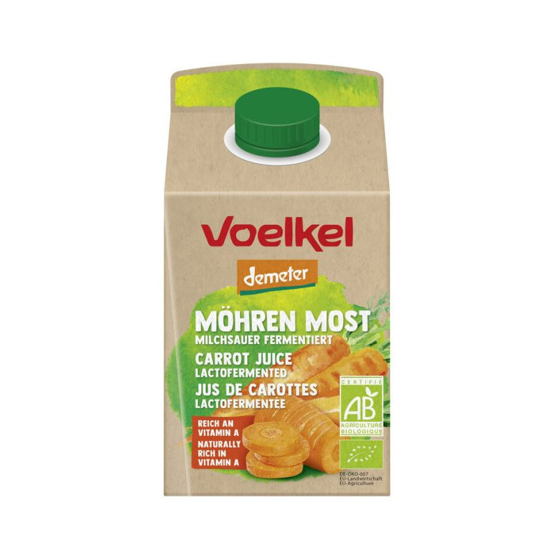 Jus de carotte lacto-fermenté Demeter 50cl