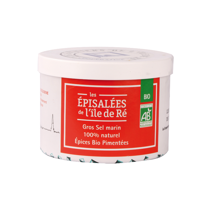 Gros sel épices pimentées en pot carton 150g