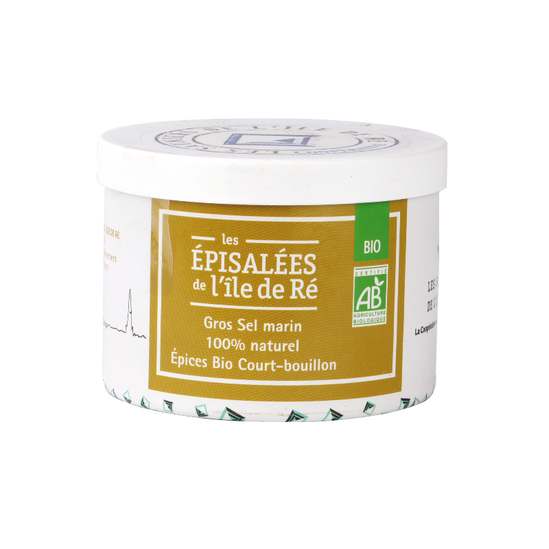 Gros sel épices court-bouillon en pot carton 150g