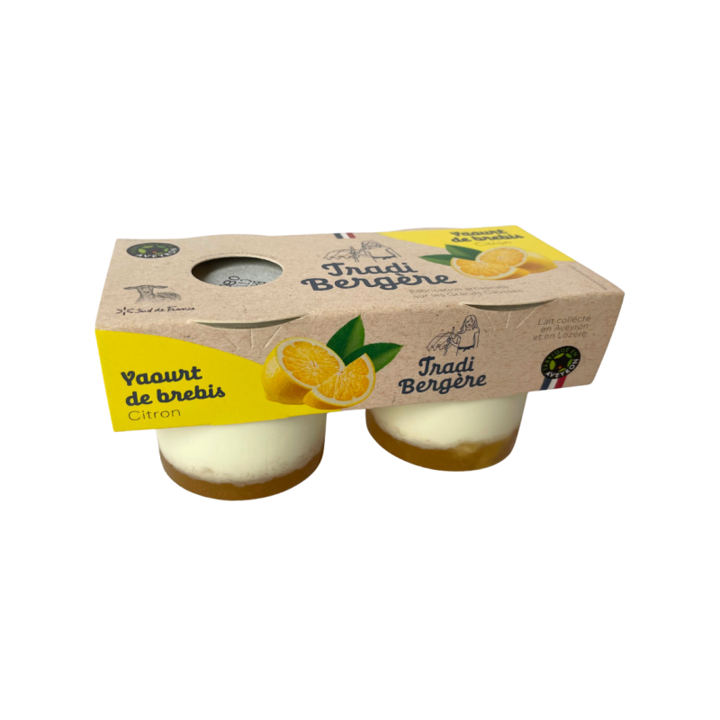 Yaourt au lait de brebis sur préparation de citron 2x100g