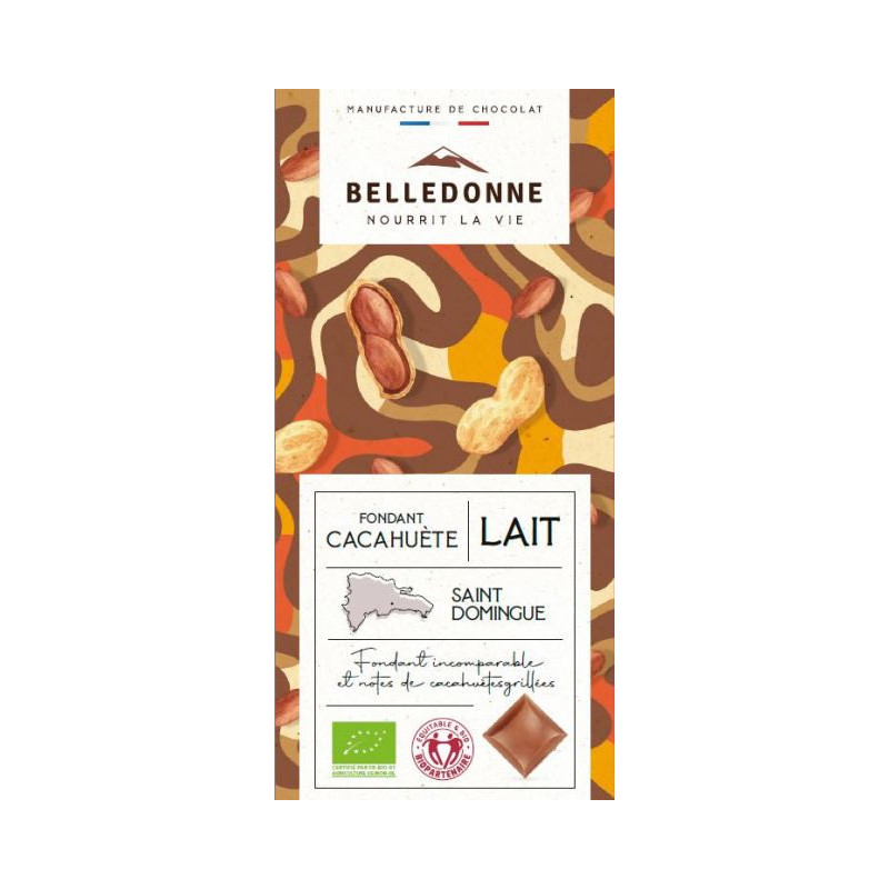 Chocolat au lait fondant cacahuète 80g