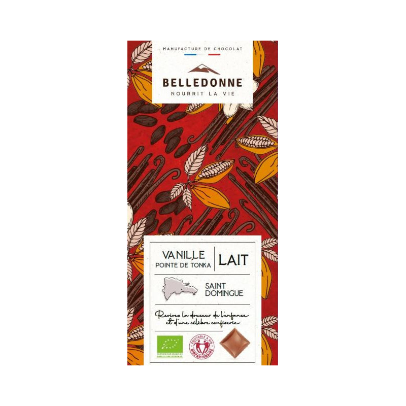 Chocolat au lait vanille tonka 100g