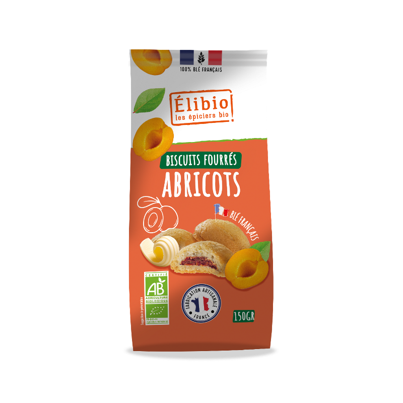 Biscuits fourrés à l'abricot 150g