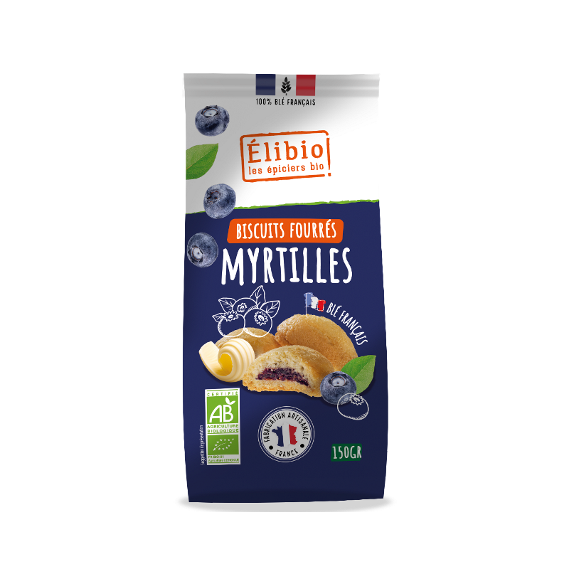 Biscuits fourrés à la myrtille 150g