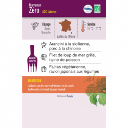 Vin rouge AOC Luberon rouge sans soufre ajouté 0" 75cl"