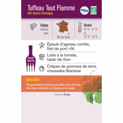 Vin rouge AOC Saumur-Champigny  Tuffeau Tout Flamme" Sans Sulfites Ajoutés 75cl"