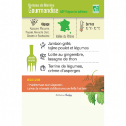 Vin blanc AOP Grignan les Adhémar Domaine de Montine Gourmandise" 75cl"