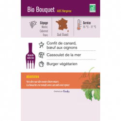 Vin rouge AOC Bergerac Bio Bouquet 75cl