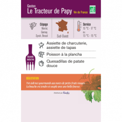 Vin rouge Vin de France Le Tracteur de Papy" 75cl"