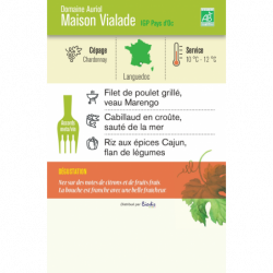 Vin blanc IGP Pays d'Oc Chardonnay Maison Vialade" 75cl"