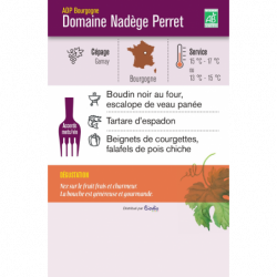 Vin rouge AOP Bourgogne Gamay Nadège Perret 75cl