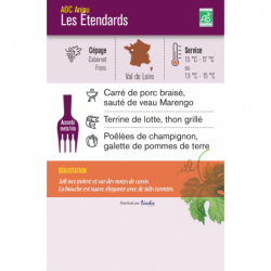 Vin rouge AOC Anjou Les étendards" Domaine des Hardières 75cl"