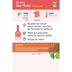 Vin Rosé IGP Méditerranée Sous l'Océan" Ethic Drinks 75cl"