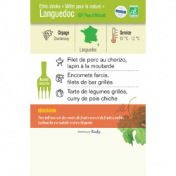 Vin Blanc IGP Pays d'Hérault Milite pour la nature"  Ethic Drinks 75cl"