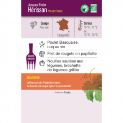 Vin rouge Vin de France Hérisson Pinot noir 75cl