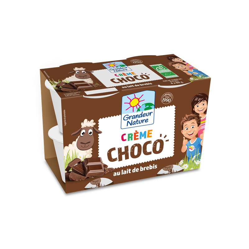 Dessert lacté au lait de brebis et chocolat 4x80g