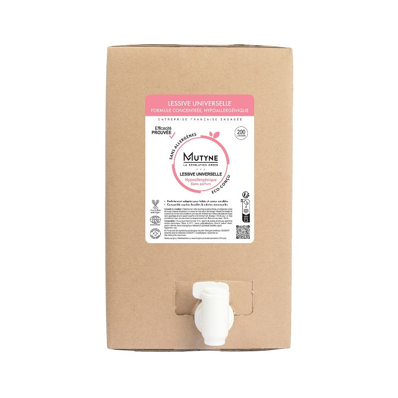 Lessive liquide universelle hypoallergénique BIB 10l