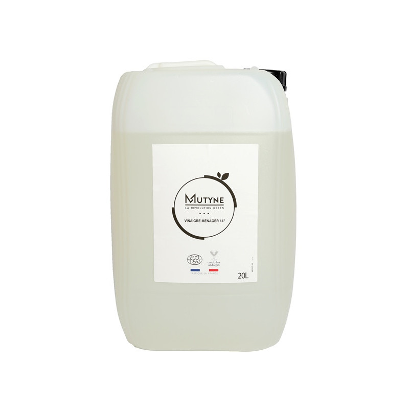 Vinaigre d'alcool ménager 14°, bidon de 20l