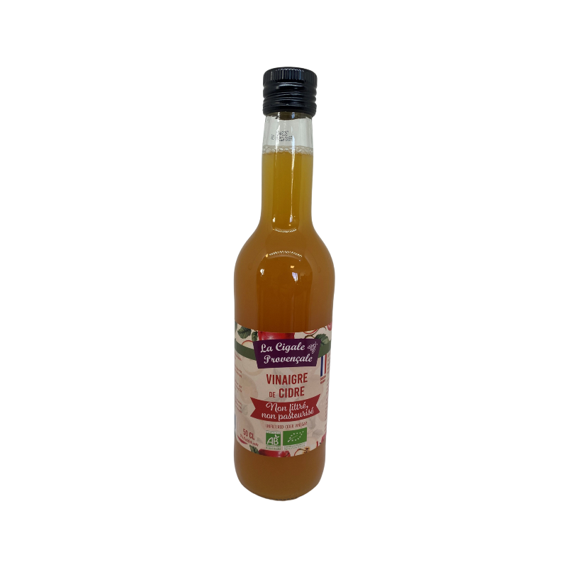 Vinaigre de cidre non filtré non pasteurisé 50cl