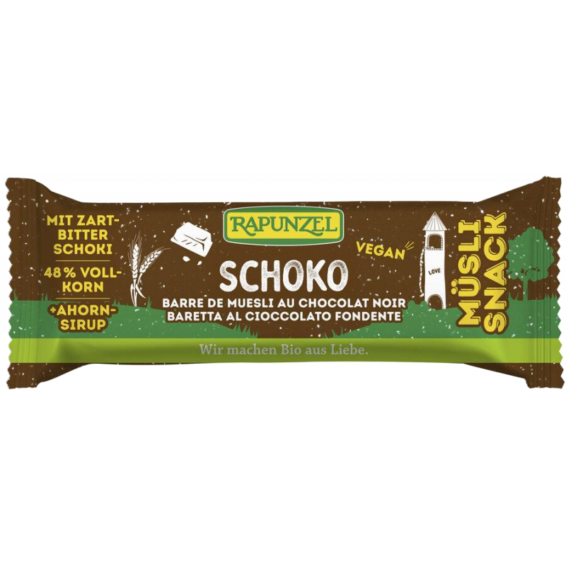 Barre de muesli au chocolat noir 50g