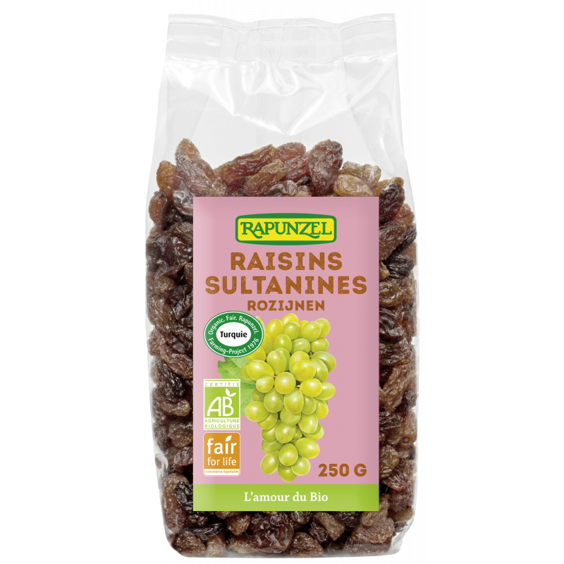 Raisins secs sultanines Fair for Life 250g