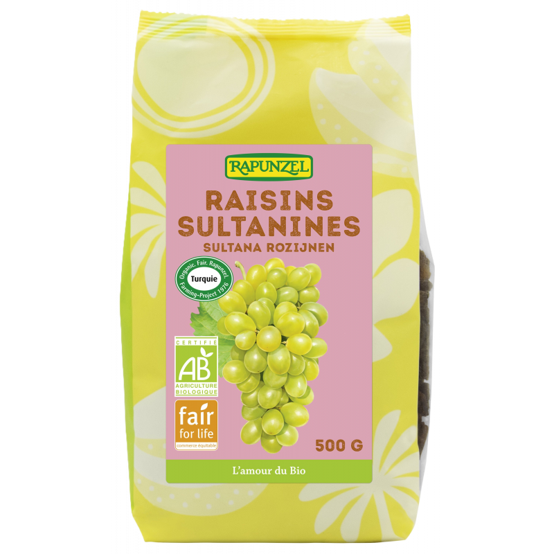 Raisins secs sultanines Fair for Life 500g