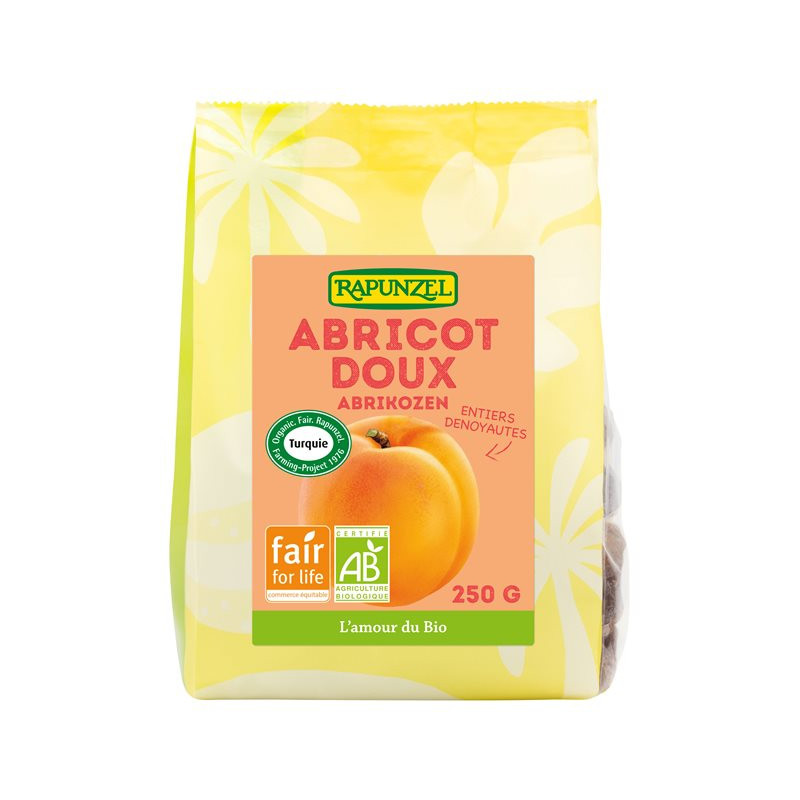 Abricots secs entiers sachet Fair for Life 250g