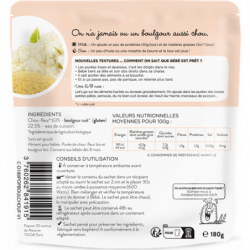Mouliné de chou-fleur boulgour, dès 8 mois 180g