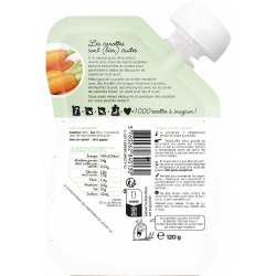 Purée de carotte en gourde, dès 4/6 mois 120g
