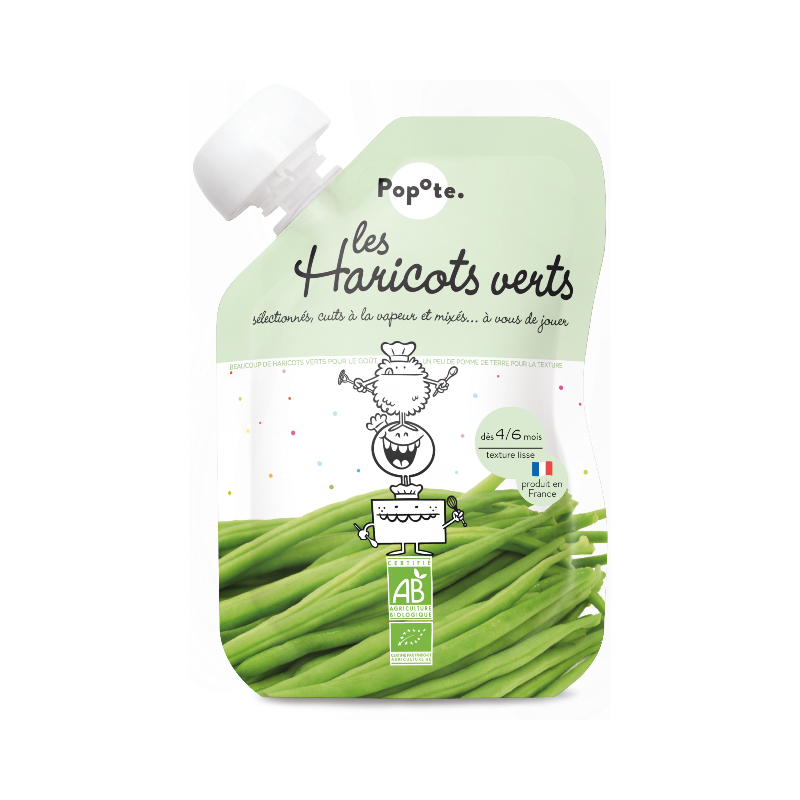 Purée de haricot vert en gourde, dès 4/6 mois 120g